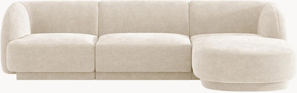 Chenille hoekbank Miley (4-zits)