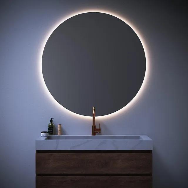BRAUER Eclipse Spiegel - 120x120x3.5cm - verlichting - geborsteld Aluminium SP-EC120
