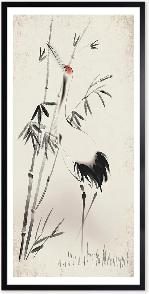 Ingelijste digitale print Edo Bushes