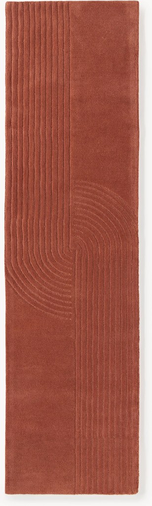 Handgetuft wollen loper Mason