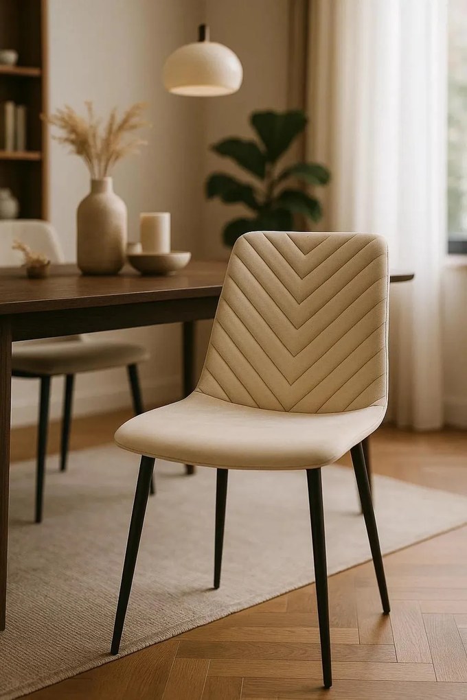 Kisa Zwarte Fluwelen Stoel