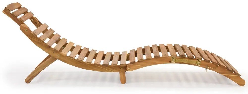 Moderne ligstoel van acaciahout Liberia Garden Point