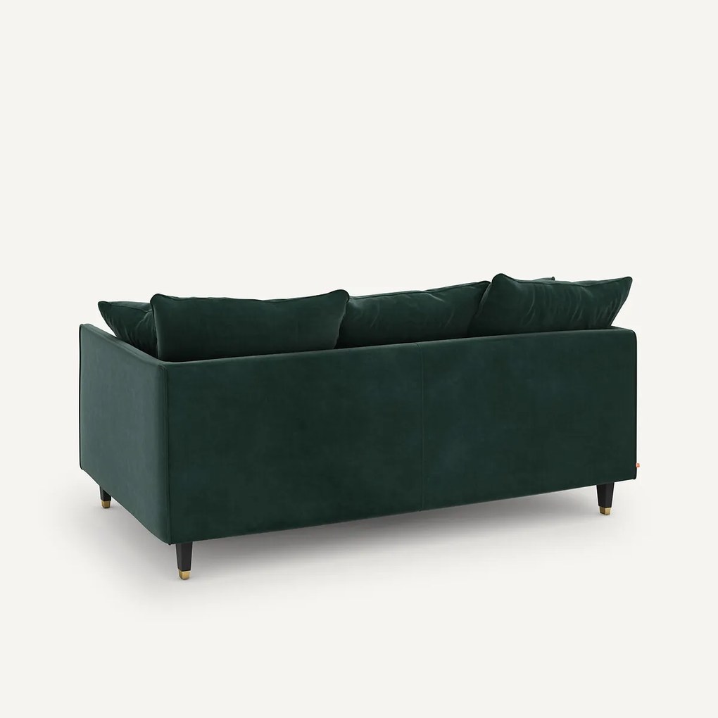 3-zits compacte fluwelen bank, Lazare