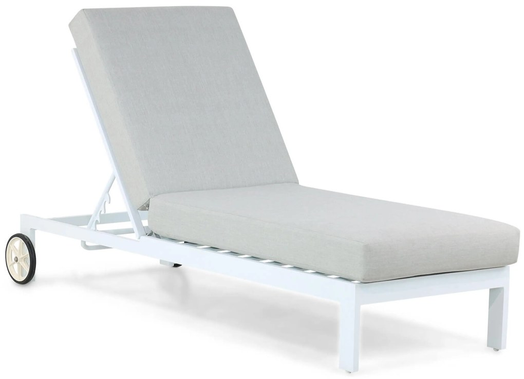 Santika Mulsanne Lounger Aluminium Wit