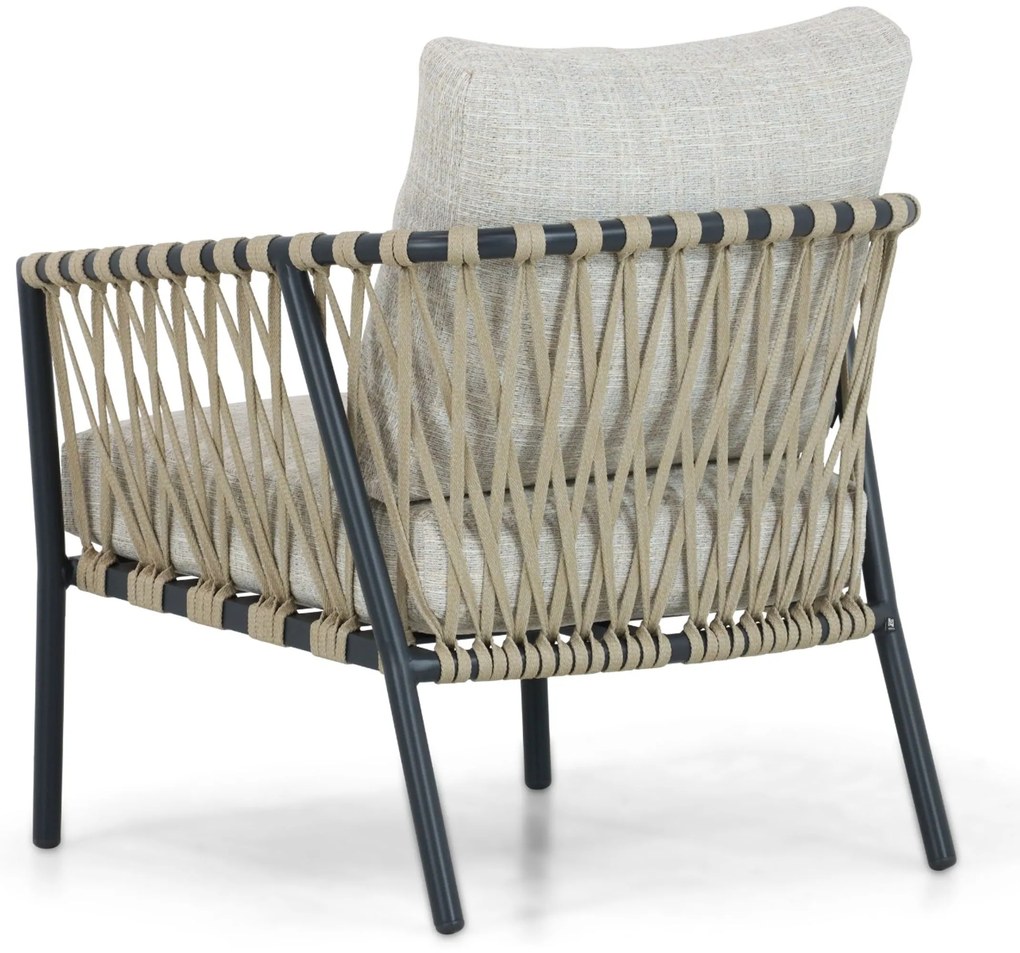 Stoel en Bank Loungeset 5 personen Aluminium/rope Grijs  Lifestyle Garden Furniture Feraro