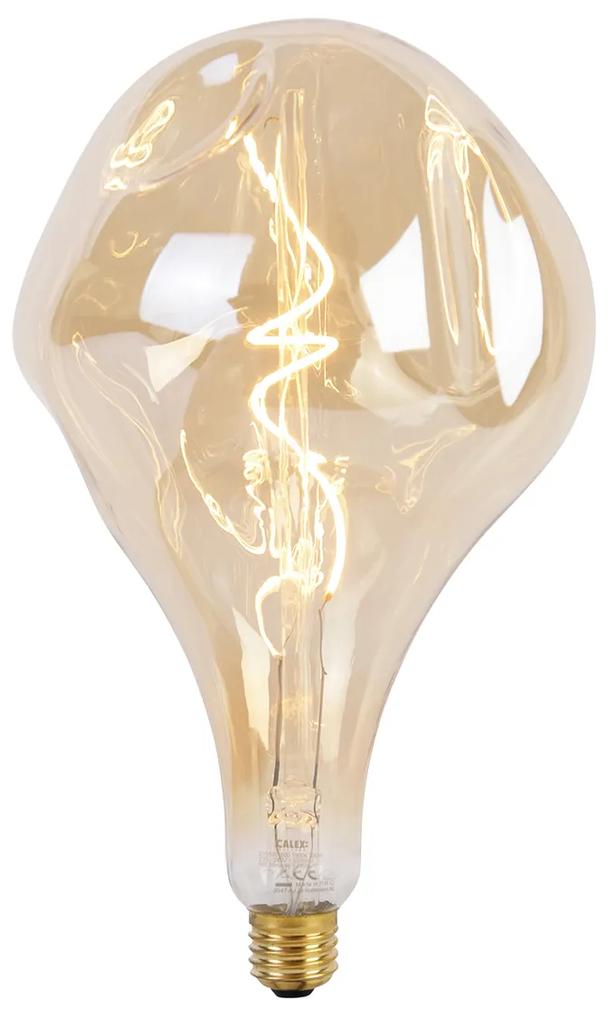 Hanglamp zwart 3-lichts incl. LED goud dimbaar - Cava Luxe Modern Minimalistisch rond Binnenverlichting Lamp