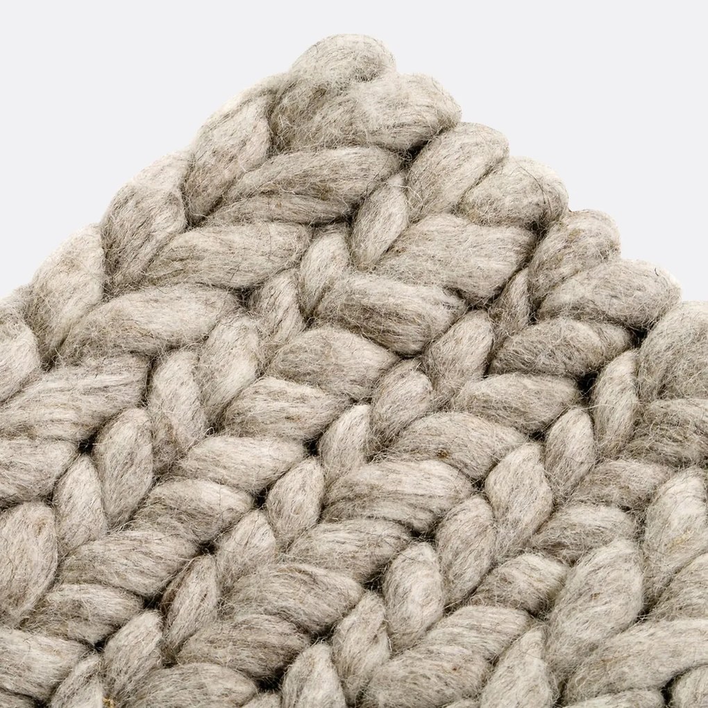 Wollen vloerkleed, Diano, tricot effect