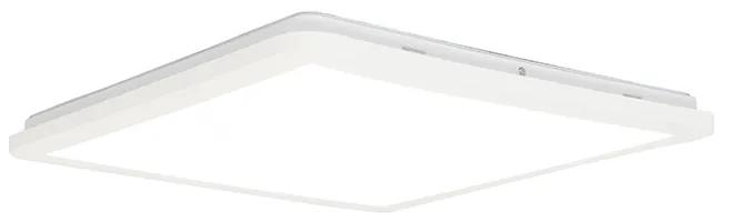 Plafonnière wit 40 cm vierkant incl. LED 3-staps dimbaar IP44 - Steve Modern IP44 Binnenverlichting Lamp