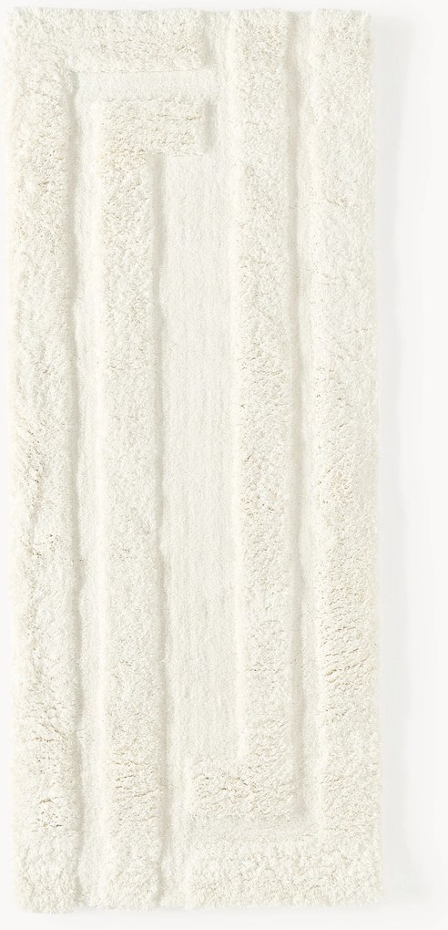 Pluizige hoogpolige loper Genève met verhoogd hoog-laag structuur