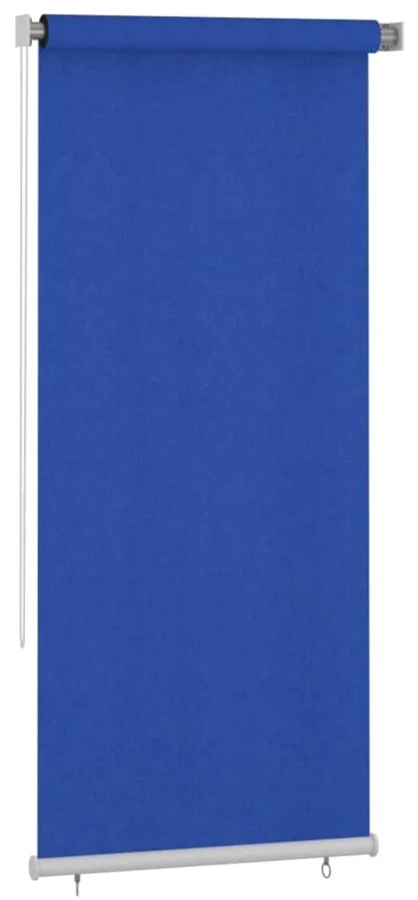 vidaXL Rolgordijn voor buiten 100x230 cm HDPE blauw