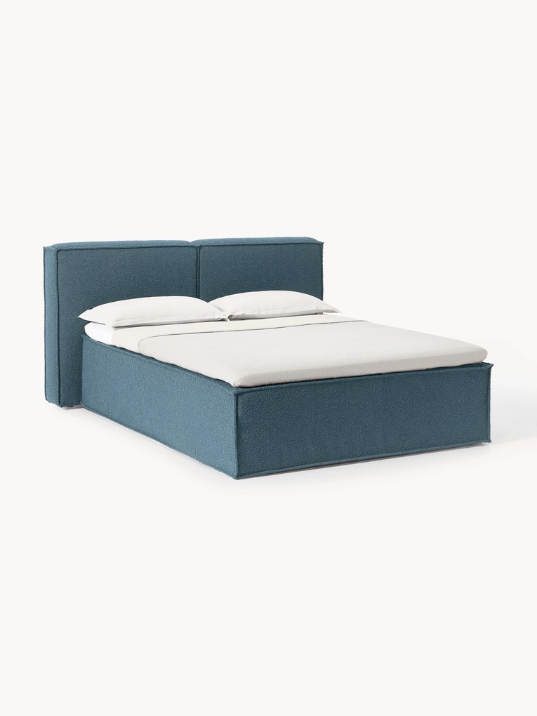 Bouclé boxspring bed Lennon