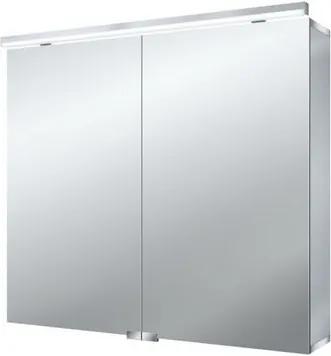 Emco Asis pure spiegelkast 80cm met 2 deuren en led verlichting aluminium 979705082