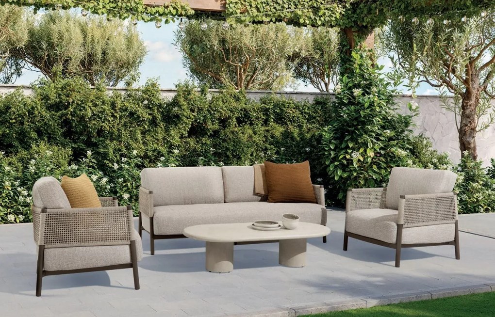 4 Seasons Outdoor Savanne loungestoel terre SALE Loungestoel   bruin weerbestendig