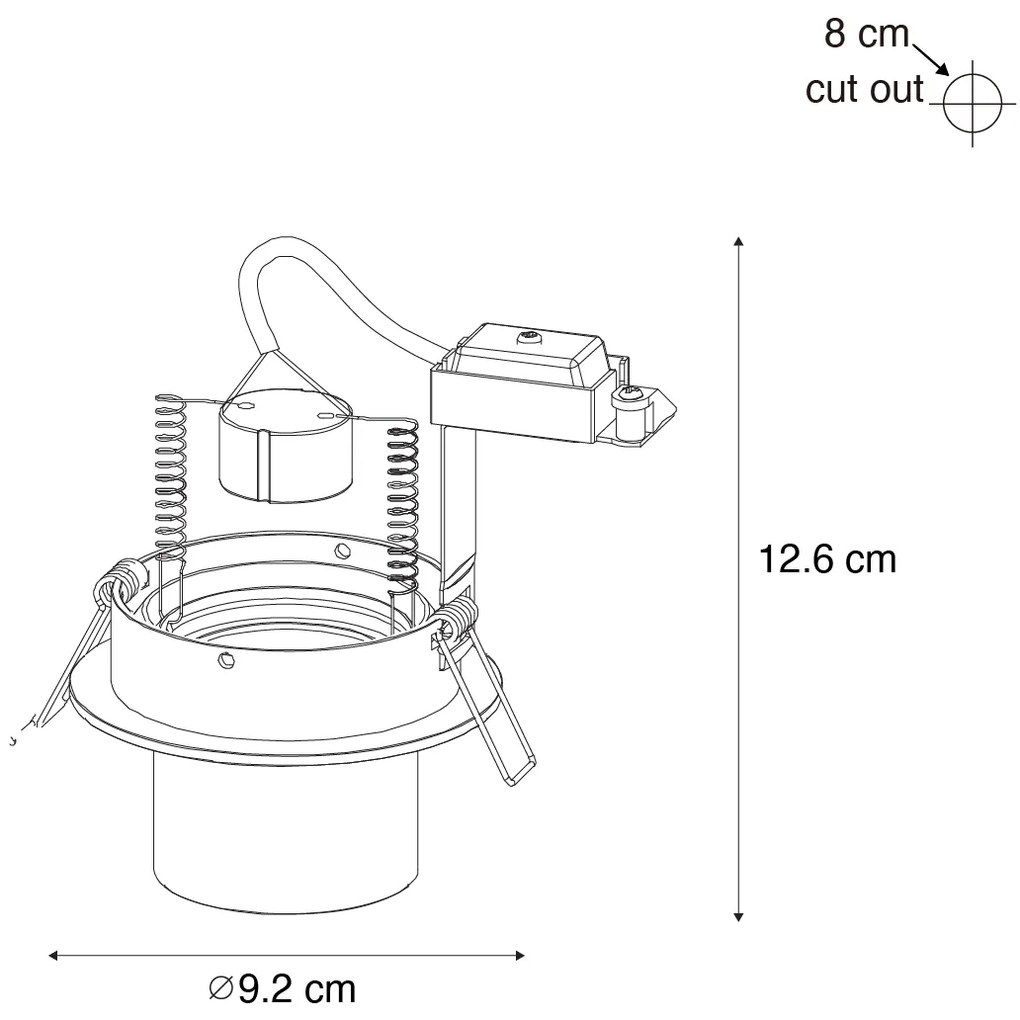 Set van 6 Moderne inbouwspot donkerbrons rond kantelbaar - Installa GU10 Binnenverlichting Lamp