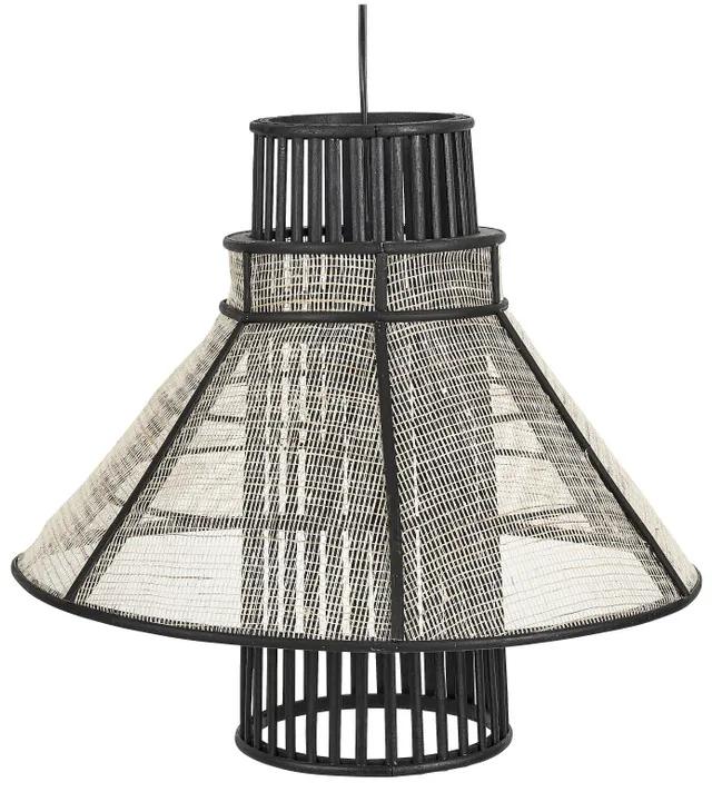 Hanglamp bamboe - zwart/naturel - 47x43 cm