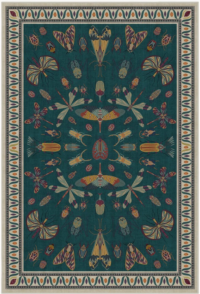 Wasbaar laagpolig vloerkleed Flutterby by Iris Apfel