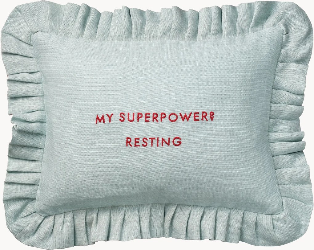 Handgemaakte katoenen kussenhoes Quote