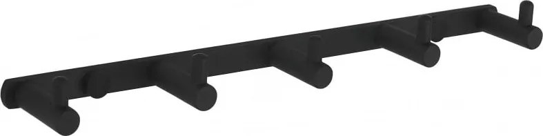 Mexen handdoekhaak met vijf houders, zwart - 709165-70