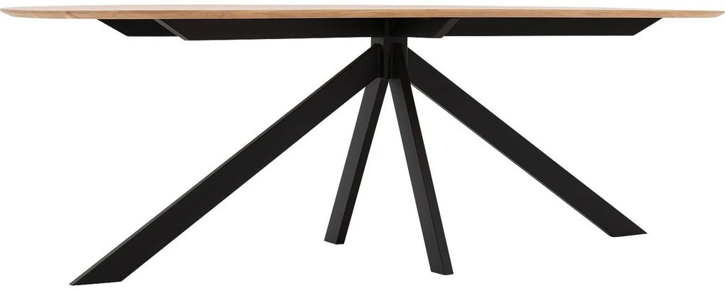 Goossens Excellent Eettafel Uniek, Semi rond 200 x 100 cm