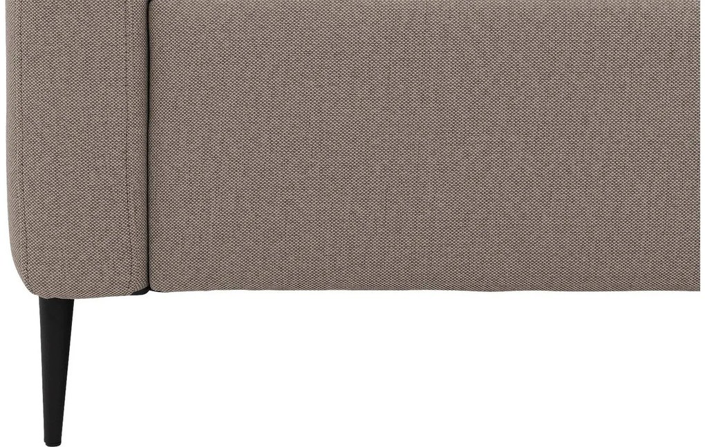 Goossens  Key West grijs, stof, 3-zits, modern design met ligelement rechts