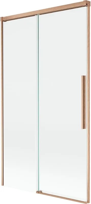 Mexen Rox 2-delige verschuifbare badwand 100 x 150 cm, transparant, geborsteld koper - 8C9-100-001-65-00
