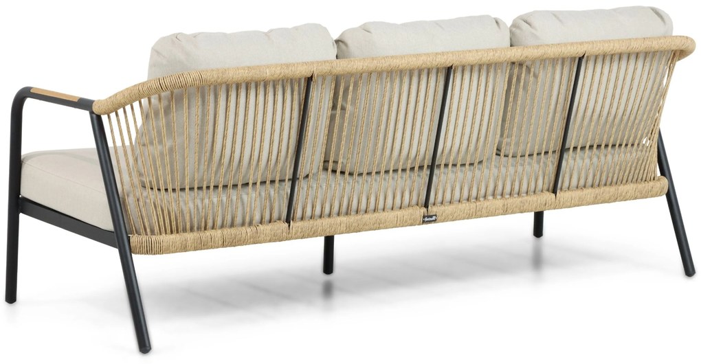 Stoel en Bank Loungeset 5 personen Aluminium/wicker Zwart Hartman Nice/Terraturn