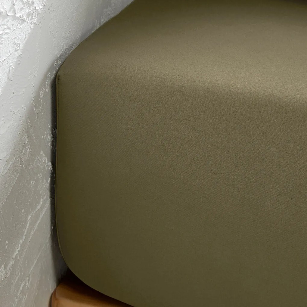 Hoeslaken van 118-draden gewassen katoensatijn, Victor uni