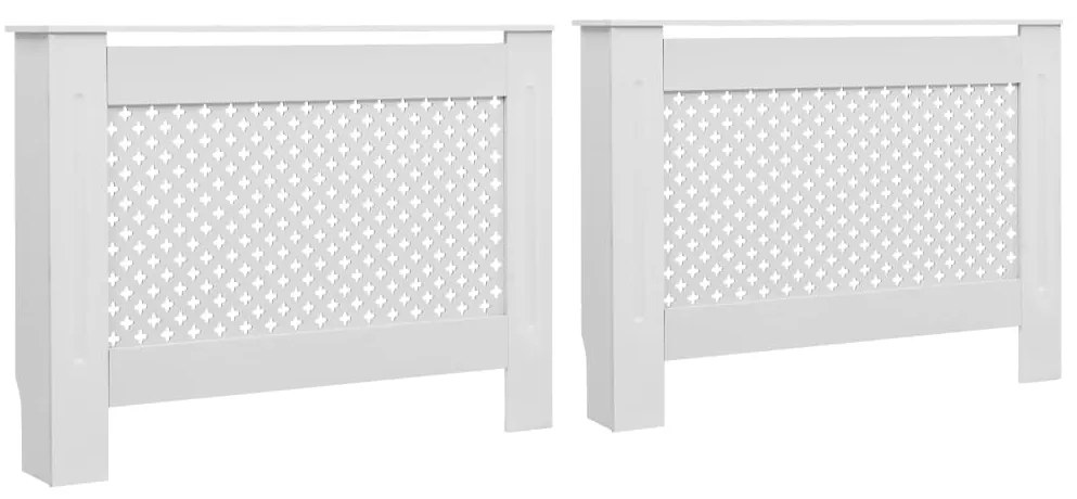 vidaXL Radiatorombouwen 2 st 112x19x81,5 cm MDF wit