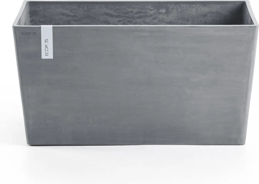 Ecopots bloempot Paris 100  - Rechthoekig - Blue Grey - 99,7 x 46,4 x H51 cm