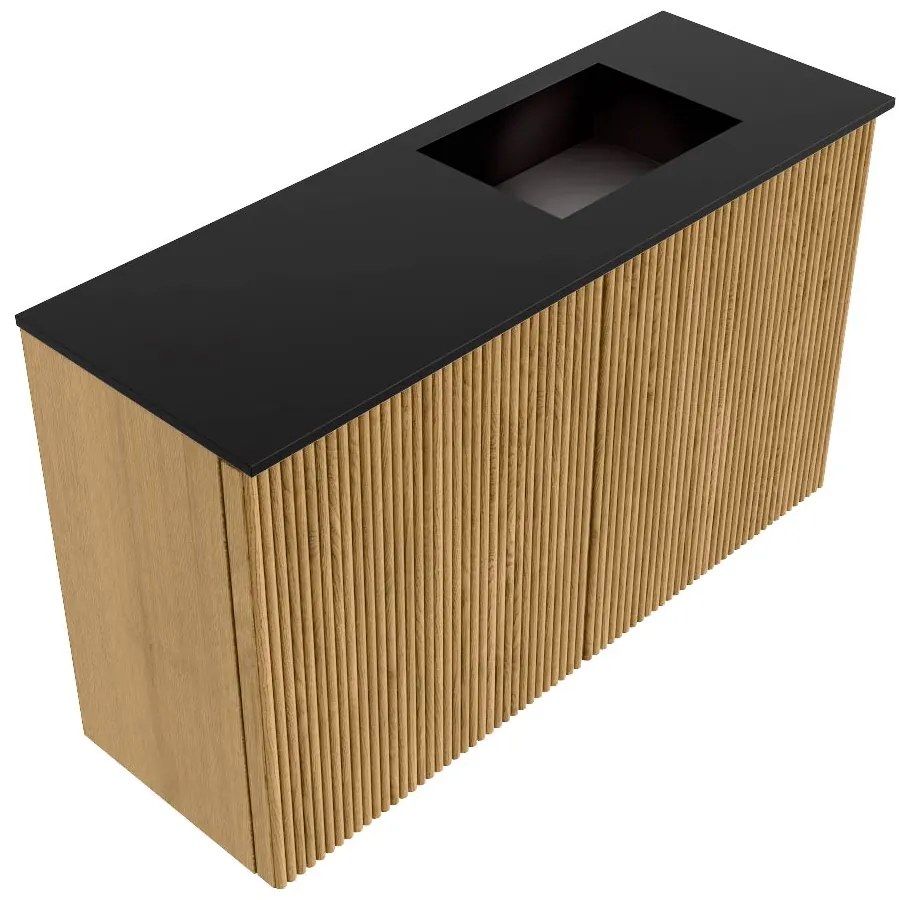 Mondiaz Joya 70cm toiletmeubel oak met wastafel faye rechts zonder kraangat urban
