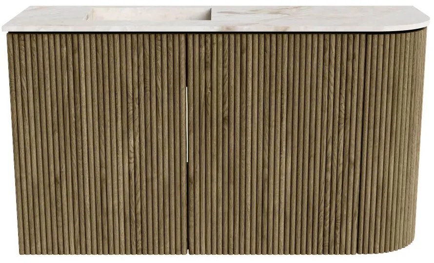 Mondiaz Joya DLux 70cm toiletmeubel ronding rechts dusk met wastafel faye links zonder kraangat frappe