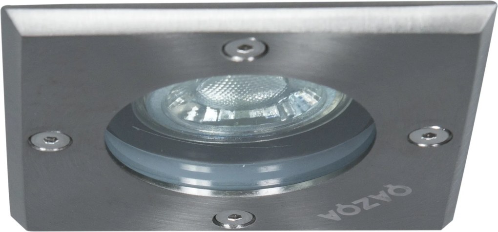 Buitenlamp Grondspot staal 10,5 cm IP65 - Basic Square Modern GU10 IP65 Buitenverlichting vierkant