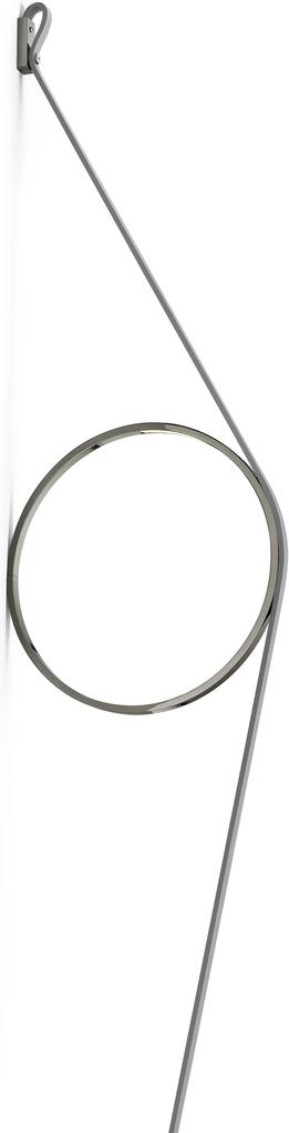 Flos Wirering wandlamp LED grijze kabel/nikkel ring