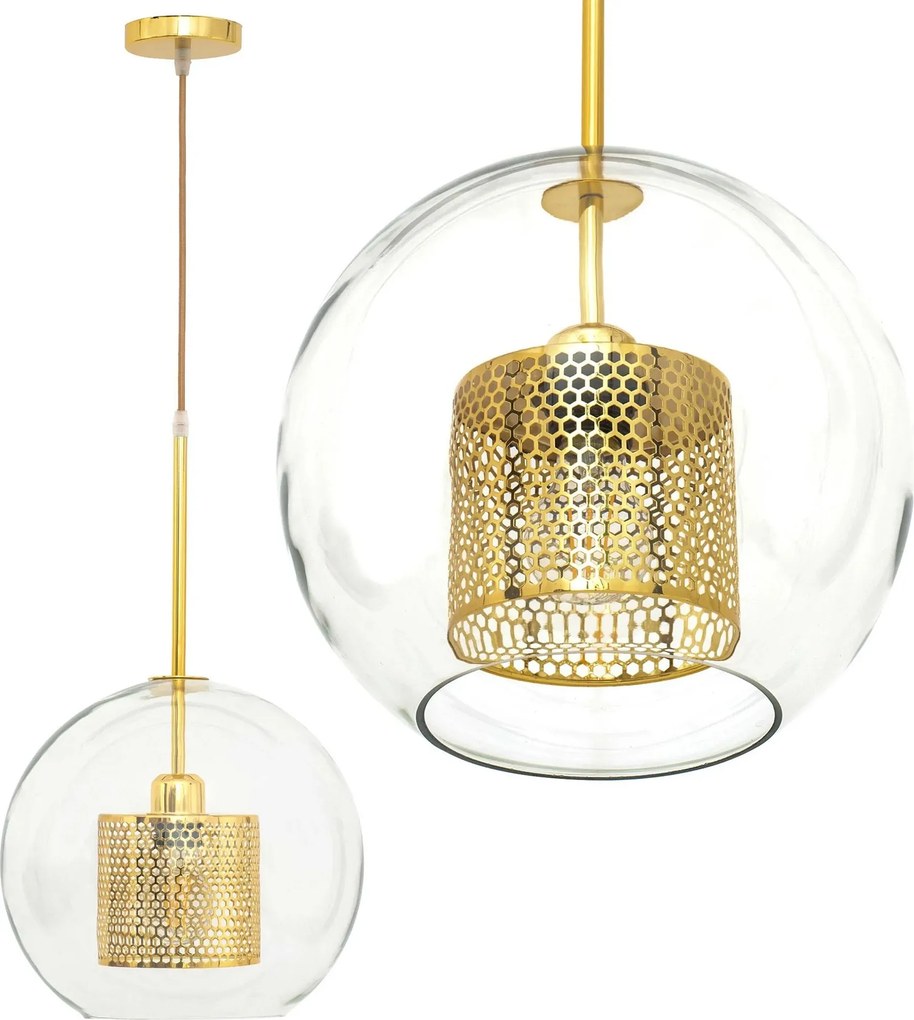 Hanglamp goud loft APP555-1CP 25cm