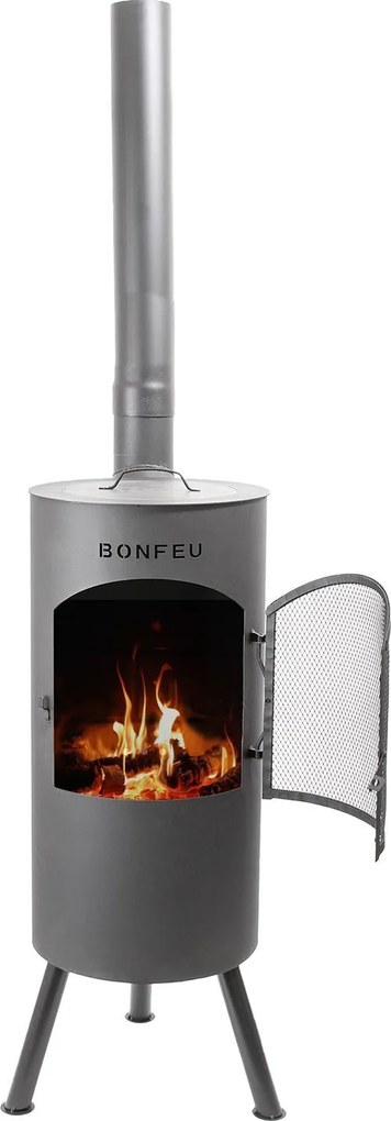 BonFeu Tuinhaard BonTino - 35x35x164 cm - Zwart