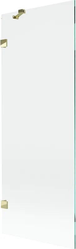 Mexen Lunar badwand 1-vleugelig 70 x 150 cm, transparant, goud - 897-070-000-50-00