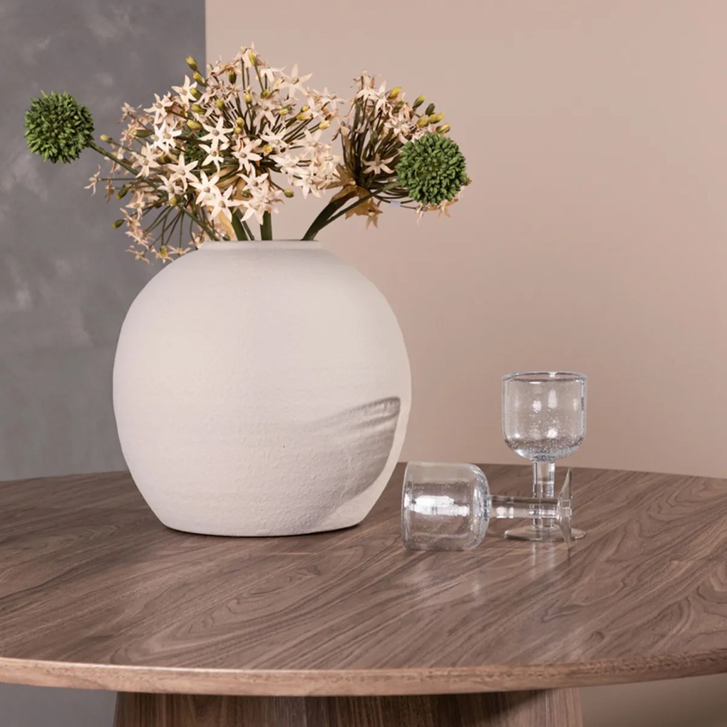 Ronde Eettafel Met Ronde Voet Naturel - 120 X 120cm.