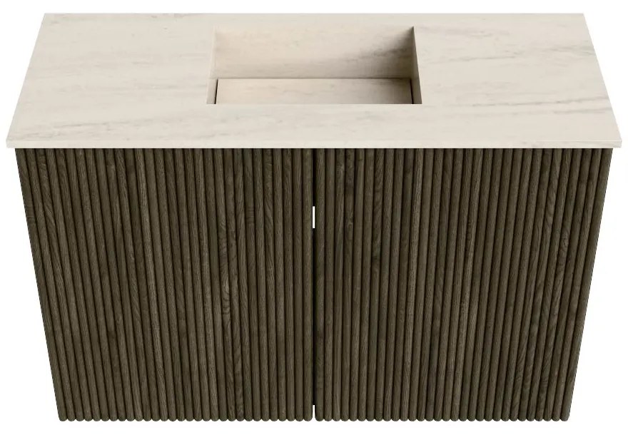 Mondiaz Joya DLux 60cm toiletmeubel shadow met wastafel faye midden 1 kraangat meli
