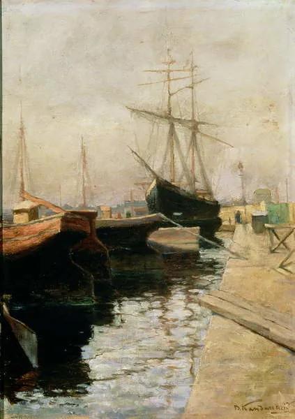 Kunstreproductie The Port of Odessa, 1900, Wassily Kandinsky