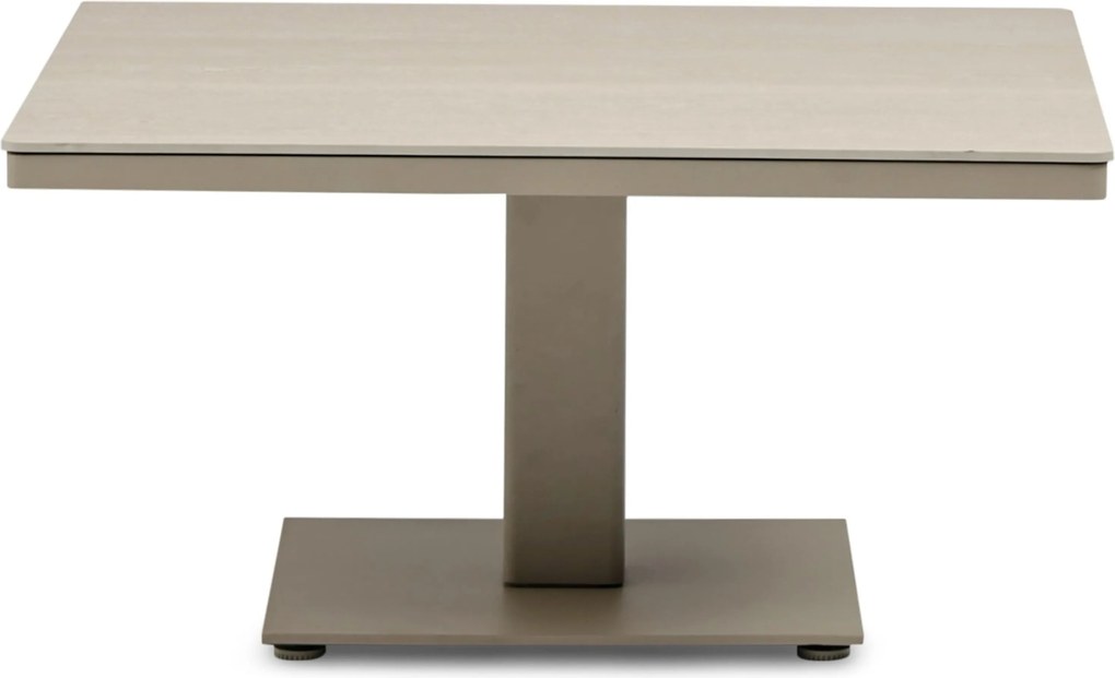 Tuintafel   90 x 90 cm  Zand/Beige   Tivano in hoogte verstelbare