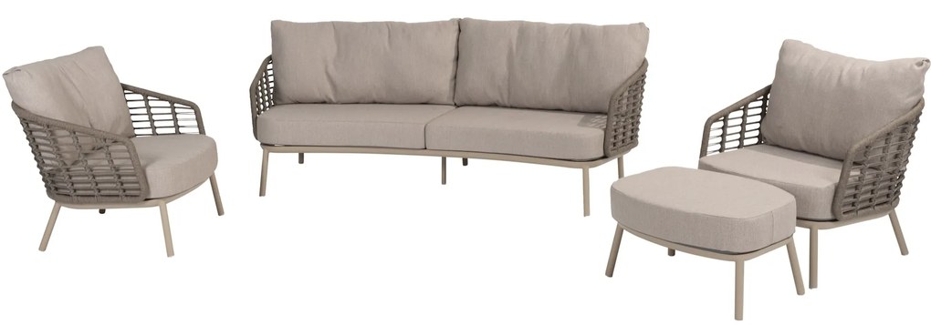 Puglia stoel bank loungeset 4 delig organic latte Taste 4SO