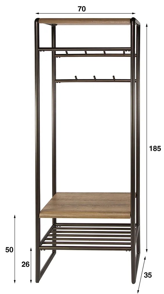 Garderobemeubel Met Hangrek En Plank