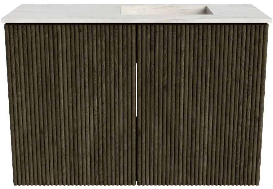 Mondiaz Joya DLux 60cm toiletmeubel shadow met wastafel faye rechts 1 kraangat ostra