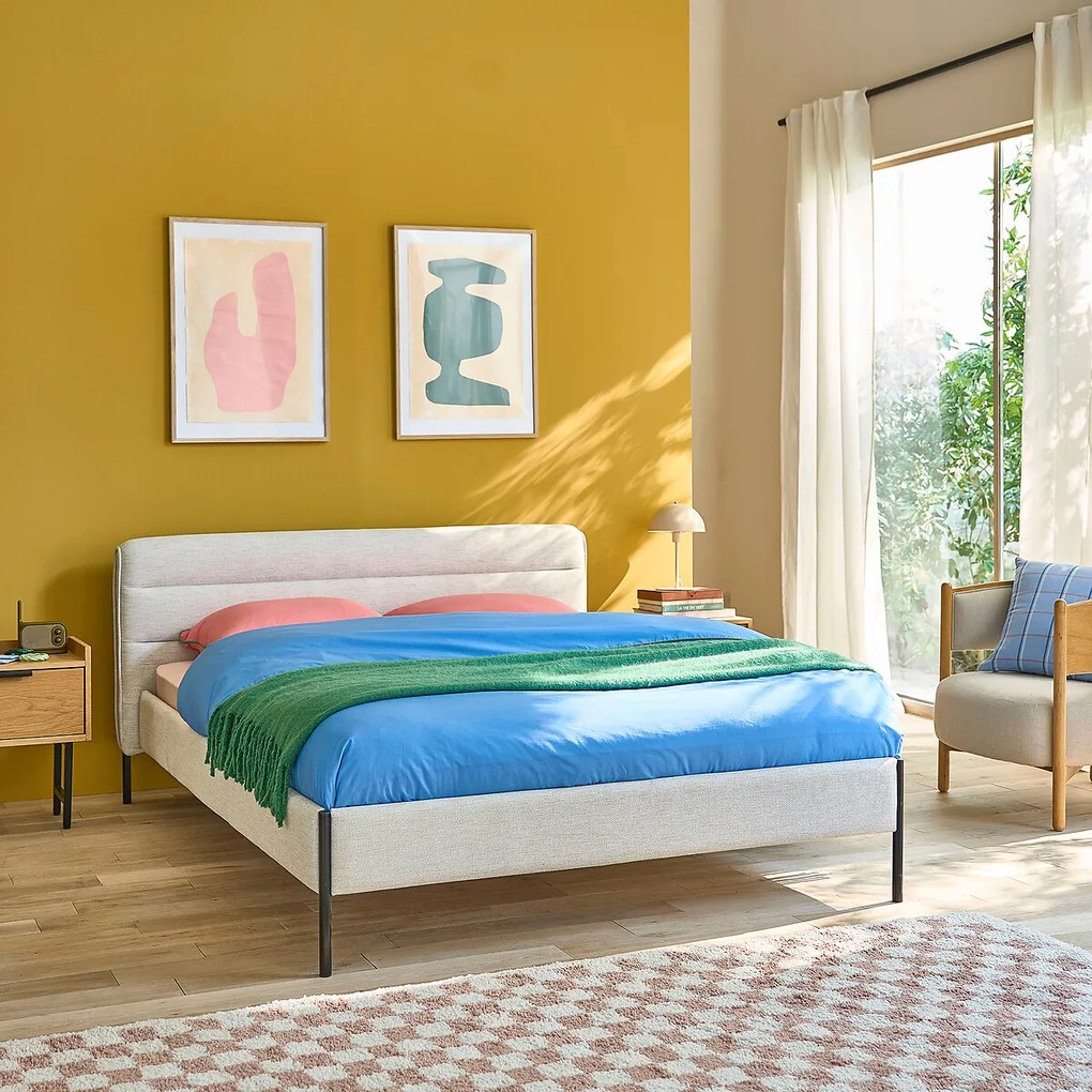 Gestoffeerd bed met lattenbodem, Obias