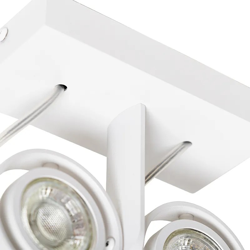 Moderne plafondspot wit 2-lichts GU10 50mm - Master