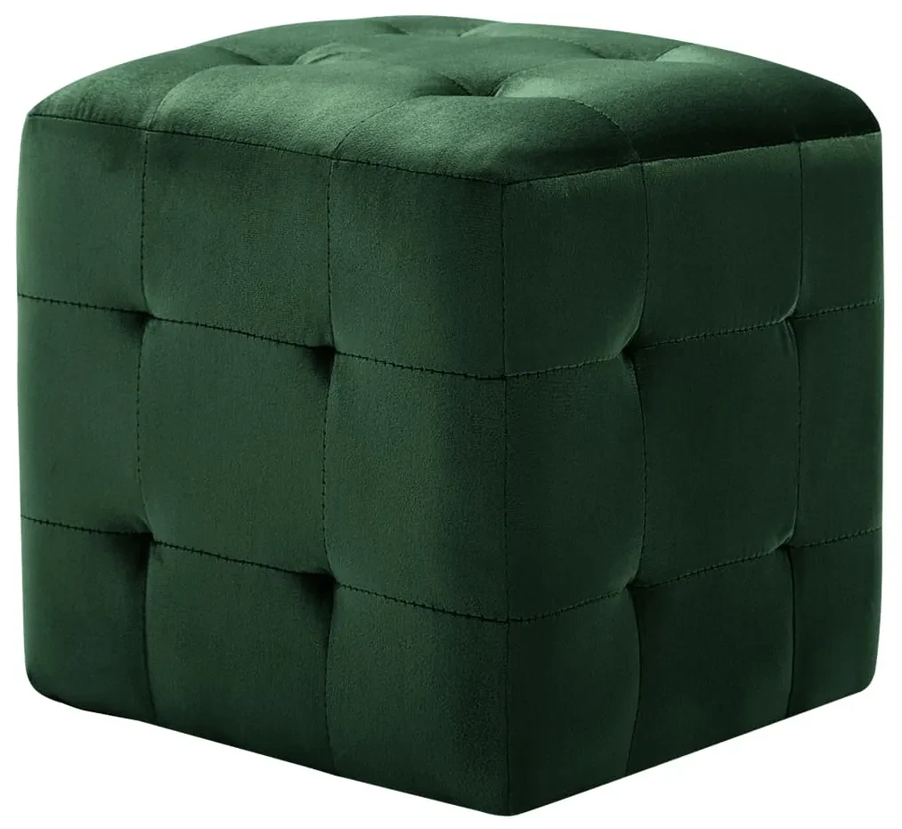 vidaXL Nachtkastjes 2 st 30x30x30 cm fluweel groen