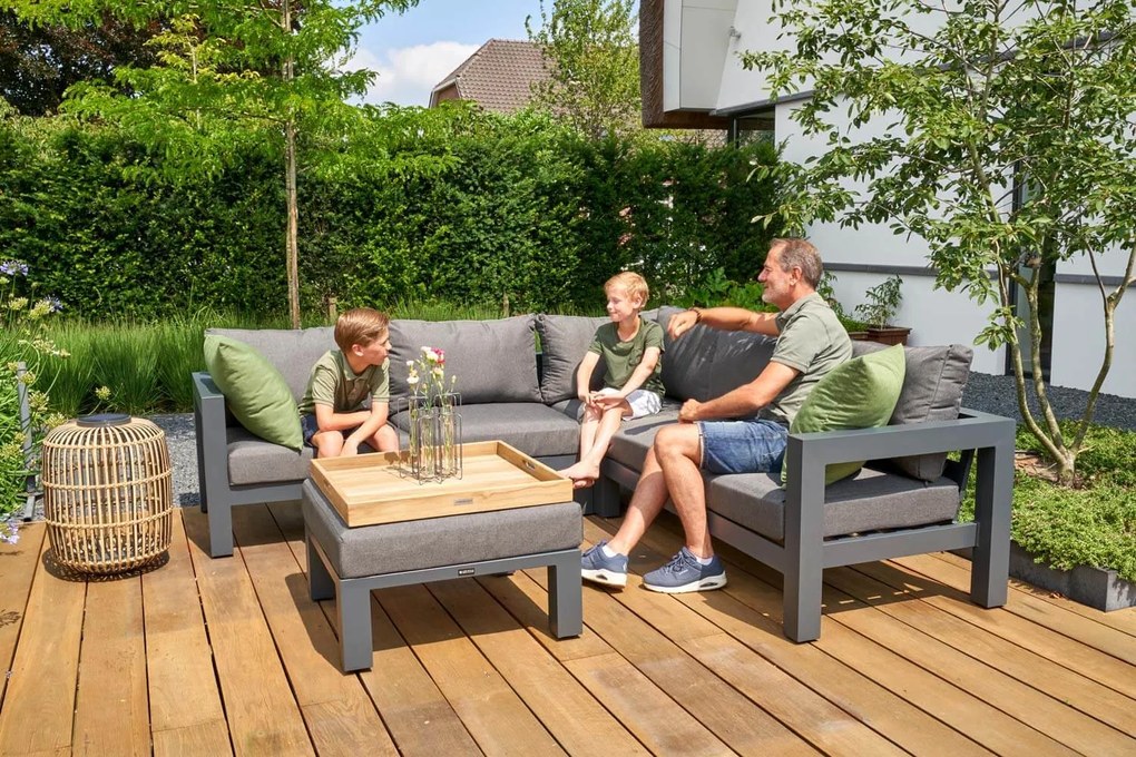 Hoek loungeset 4 personen Aluminium Grijs  Lifestyle Garden Furniture Talai