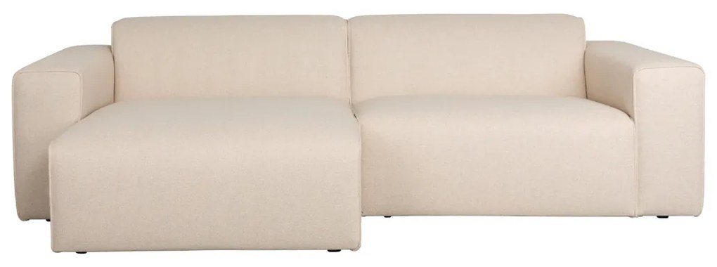 Zuiver Milka Sand Moderne Bank Met Chaise Longue Links Zandkleur