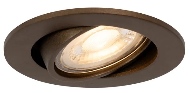 Smart inbouwspot donkerbrons kantelbaar incl. Wifi GU10 50mm - Cisco