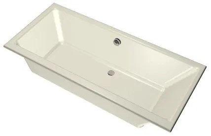 Xenz Kristal Ligbad - 170x75x48 - afvoer Midden - acryl - pergamon 6985-02
